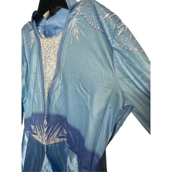 Disney Store Girls Frozen 2 Princess Elsa Traveling Outfit Blue Costume Medium - Picture 8 of 11